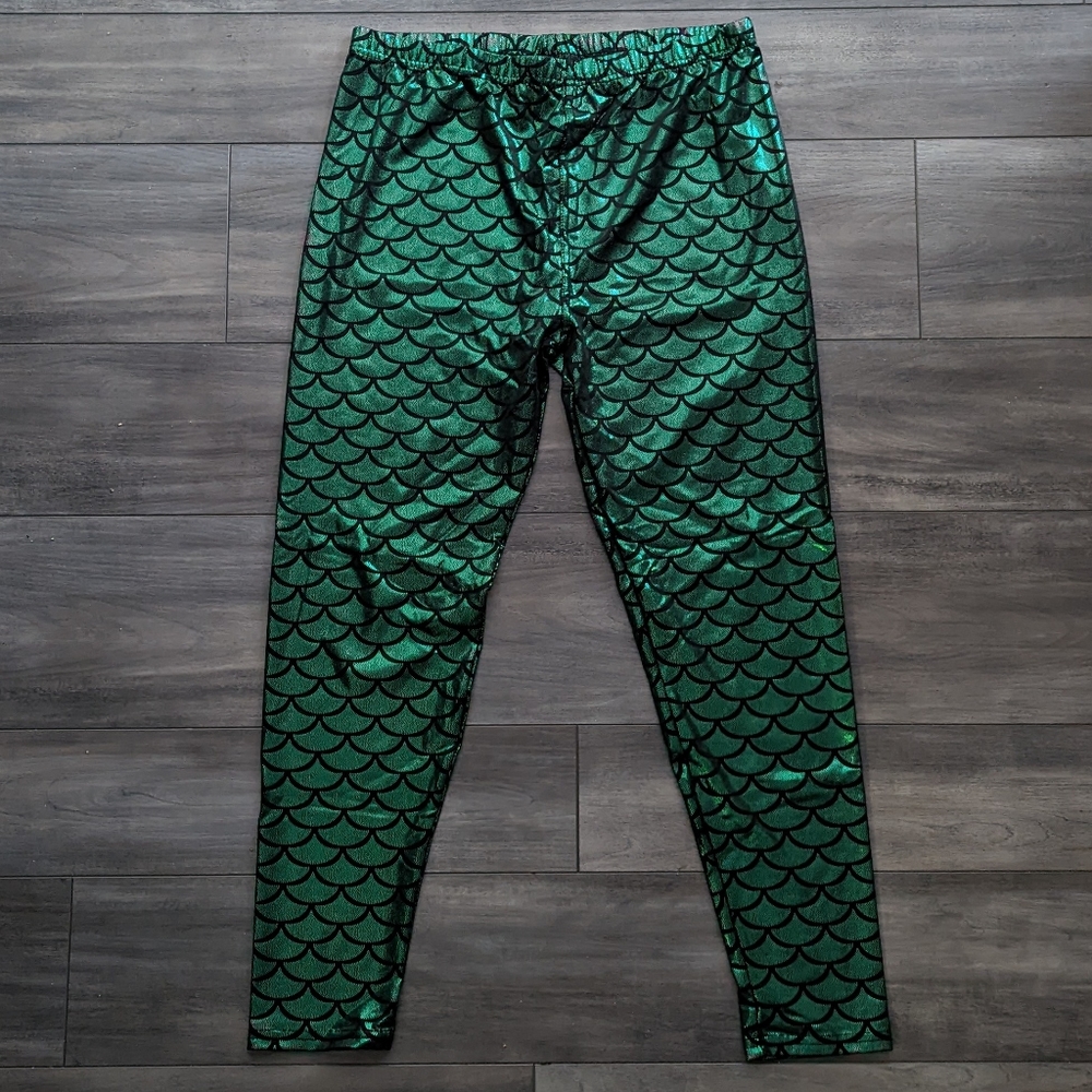 🪴 Stretchy Mermaid Scale Print Leggings